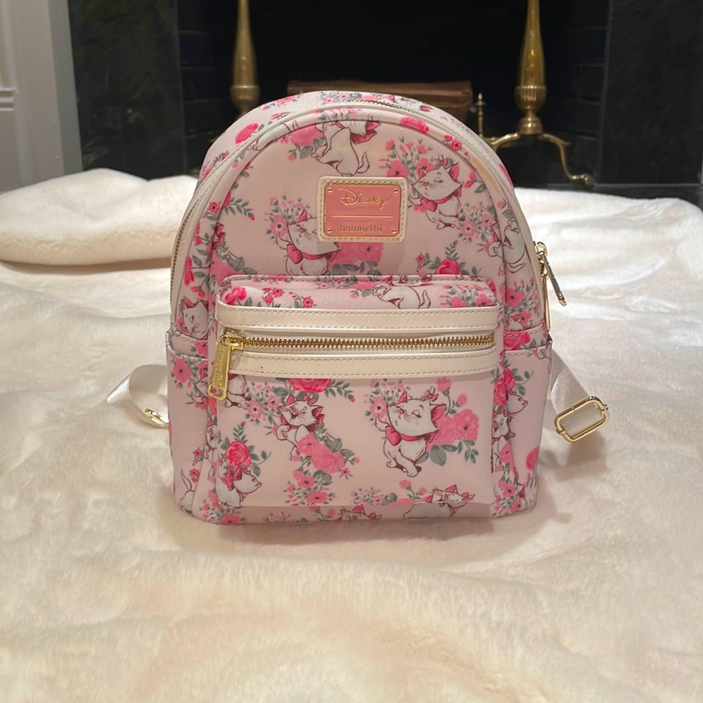 Loungefly Disney The Aristocats Marie Floral Allover-Print Mini Backpack